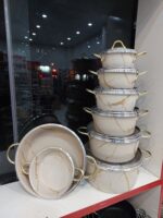 سرویس قابلمه تابه 14 پارچه  طرح سنگ هلنا مدل ماربل - تصویر 10