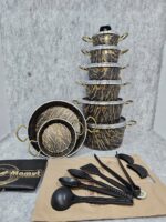 سرویس قابلمه تابه 21 پارچه ماموت مدل ماربل - تصویر 5