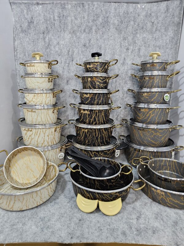 سرویس قابلمه تابه 21 پارچه ماموت مدل ماربل - تصویر 2