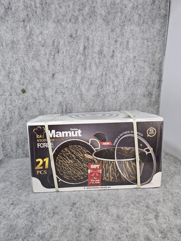 سرویس قابلمه تابه 21 پارچه ماموت مدل ماربل - تصویر 10