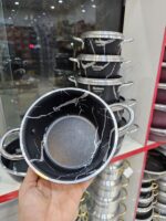 سرویس قابلمه تابه 14 پارچه  طرح سنگ هلنا مدل ماربل - تصویر 3