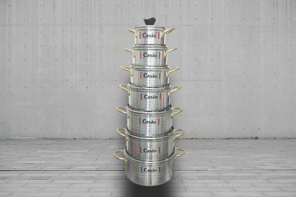 سرویس قابلمه 14 پارچه کاسیو درب پیرکس - تصویر 2