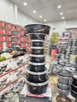 سرویس قابلمه تابه 14 پارچه  طرح سنگ هلنا مدل ماربل - تصویر 6