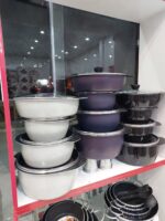 سرویس قابلمه تابه 8 پارچه فیلون طرح چدن شرکت هلنا - تصویر 2