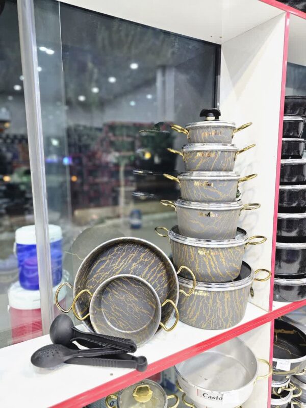 سرویس قابلمه تابه 21 پارچه ماموت مدل ماربل - تصویر 14