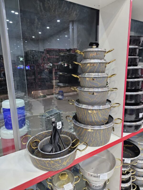 سرویس قابلمه تابه 21 پارچه ماموت مدل ماربل - تصویر 17