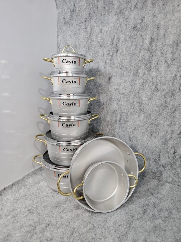 سرویس قابلمه ۱۴ پارچه کاسیو مدل گلدانی - تصویر 4