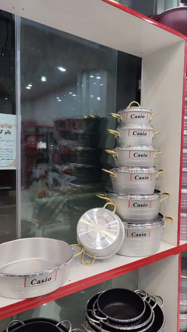 سرویس قابلمه ۱۴ پارچه کاسیو مدل گلدانی - تصویر 2