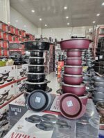 سرویس قابلمه وتابه ۱۵ پارچه طرح چدن پروانه ای مدل فیلون - تصویر 10