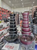 سرویس قابلمه وتابه ۱۵ پارچه طرح چدن پروانه ای مدل فیلون - تصویر 11