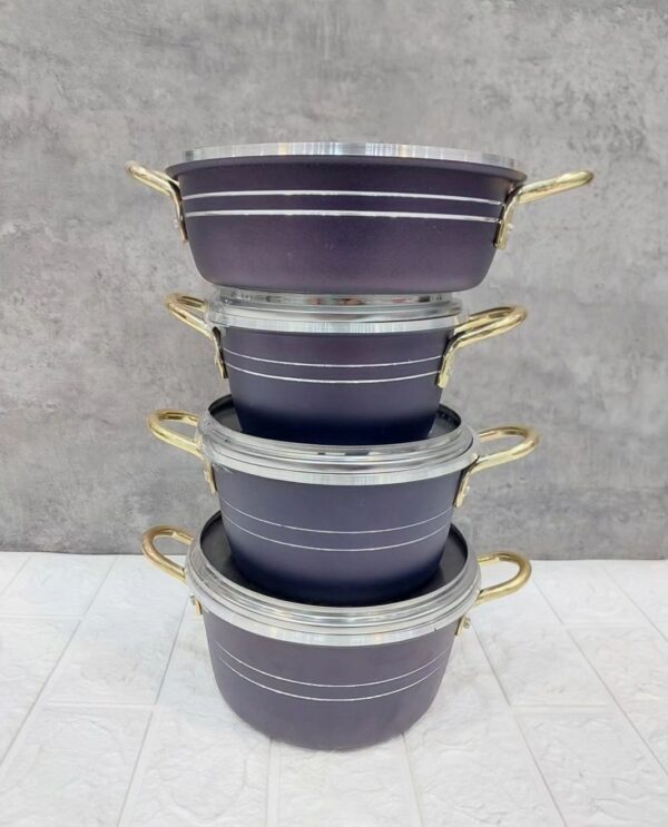 سرویس قابلمه تابه 7 پارچه دانشجوی گلدونی هلنا - تصویر 2