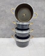 سرویس قابلمه تابه 7 پارچه دانشجوی گلدونی هلنا - تصویر 4