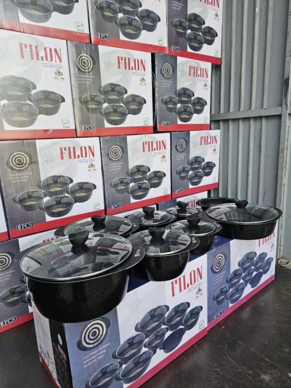 سرویس قابلمه وتابه ۱۵ پارچه طرح چدن پروانه ای مدل فیلون - تصویر 4