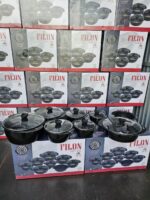 سرویس قابلمه وتابه ۱۵ پارچه طرح چدن پروانه ای مدل فیلون - تصویر 5