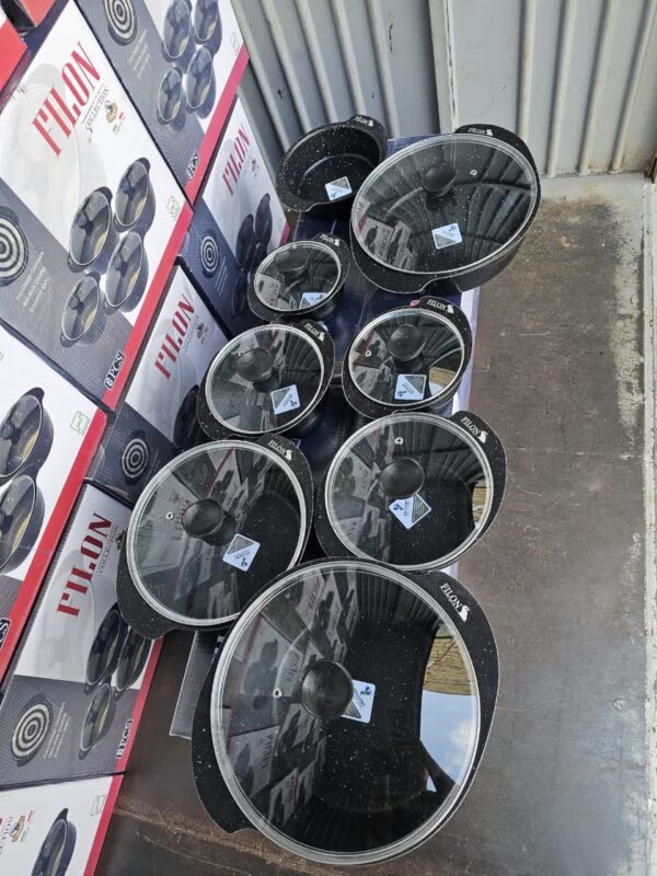 سرویس قابلمه وتابه ۱۵ پارچه طرح چدن پروانه ای مدل فیلون - تصویر 6