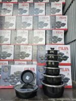 سرویس قابلمه وتابه ۱۵ پارچه طرح چدن پروانه ای مدل فیلون - تصویر 7