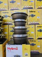 سرویس قابلمه تابه 7 پارچه دانشجوی گلدونی هلنا - تصویر 8