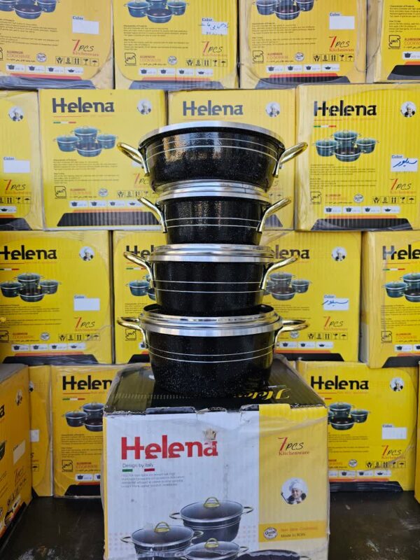 سرویس قابلمه تابه 7 پارچه دانشجوی گلدونی هلنا - تصویر 9