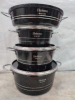 سرویس قابلمه ۷ پارچه گلدانی گرانیتی هلنا - تصویر 2