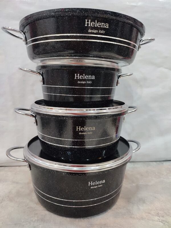 سرویس قابلمه ۷ پارچه گلدانی گرانیتی هلنا - تصویر 2