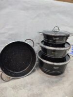 سرویس قابلمه ۷ پارچه گلدانی گرانیتی هلنا - تصویر 3