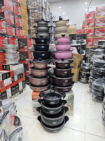 سرویس قابلمه10 پارچه چدن گرانیت برند مهیا مهر - تصویر 2