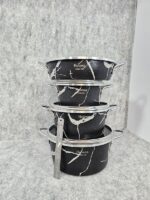 سرویس قابلمه و تابه ۷ پارچه گلدانی ( ماربل) برند معتبرهلنا - تصویر 4