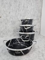 سرویس قابلمه و تابه ۷ پارچه گلدانی ( ماربل) برند معتبرهلنا - تصویر 6