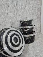 سرویس قابلمه و تابه ۷ پارچه گلدانی ( ماربل) برند معتبرهلنا - تصویر 8