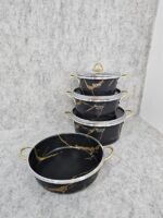 سرویس قابلمه و تابه ۷ پارچه گلدانی ( ماربل) برند معتبرهلنا - تصویر 2