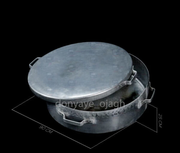 پاتیل مرغی دهانه90 سانت مدل چکشی - تصویر 4