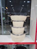 سرویس قابلمه و تابه ۸ پارچه چدن گرانیت برند معروف دالغا