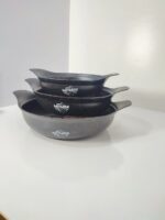 سرویس سه تابه گرانیتی چدن بزرگ برند مهیا مهر - تصویر 2