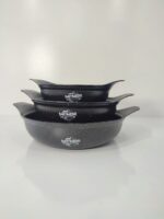 سرویس سه تابه گرانیتی چدن بزرگ برند مهیا مهر