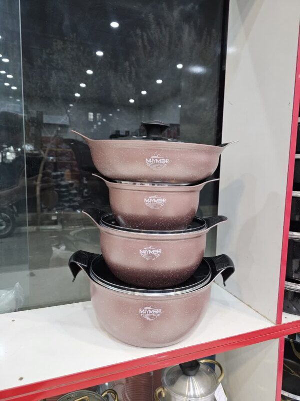 سرویس قابلمه10 پارچه چدن گرانیت برند مهیا مهر - تصویر 4