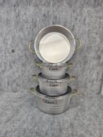 سرویس قابلمه وتابه 7 پارچه گلدونی بزرگ کاسیو - تصویر 2