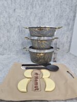 سرویس قابلمه تابه جوان 5+4 پارچه ماموت مدل ماربل - تصویر 2