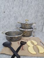 سرویس قابلمه تابه جوان 5+4 پارچه ماموت مدل ماربل - تصویر 3