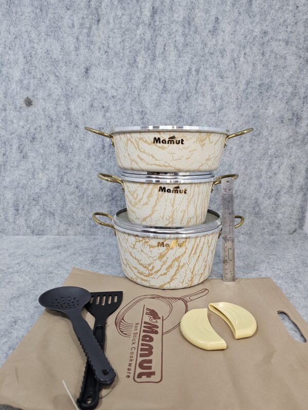 سرویس قابلمه تابه جوان 5+4 پارچه ماموت مدل ماربل - تصویر 5