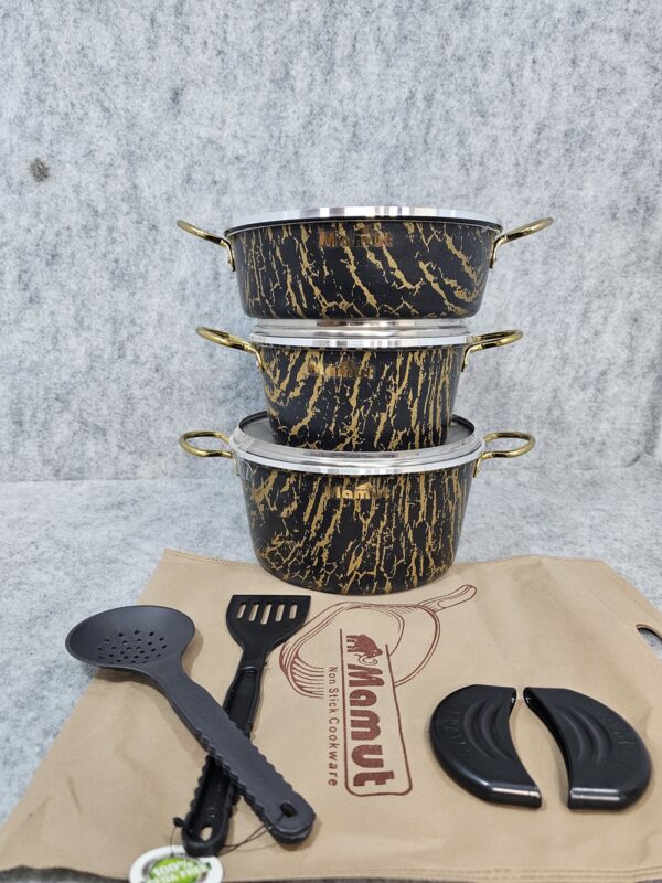 سرویس قابلمه تابه جوان 5+4 پارچه ماموت مدل ماربل - تصویر 8