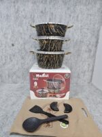 سرویس قابلمه تابه جوان 5+4 پارچه ماموت مدل ماربل - تصویر 11