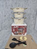 سرویس قابلمه تابه جوان 5+4 پارچه ماموت مدل ماربل