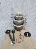 سرویس سه قابلمه 4+6 پارچه ماموت مدل ماربل - تصویر 3