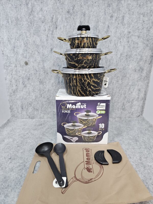 سرویس سه قابلمه 4+6 پارچه ماموت مدل ماربل - تصویر 7