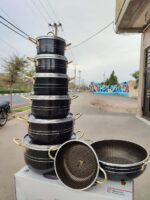 سرویس قابلمه 14 پارچه هلنا دسته طلایی - تصویر 5