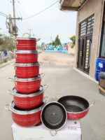 سرویس قابلمه 14 پارچه هلنا دسته طلایی - تصویر 6