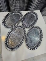 ست دیس ماهی خوری 4عددی استیل - تصویر 3