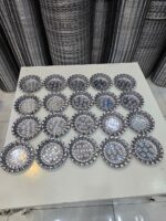 ست سینی شیرینی خوری20عددی استیل - تصویر 2