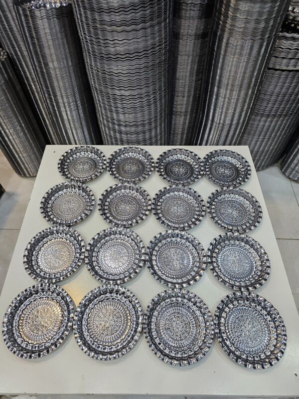 ست سینی قهوه خوری 16عددی استیل - تصویر 3