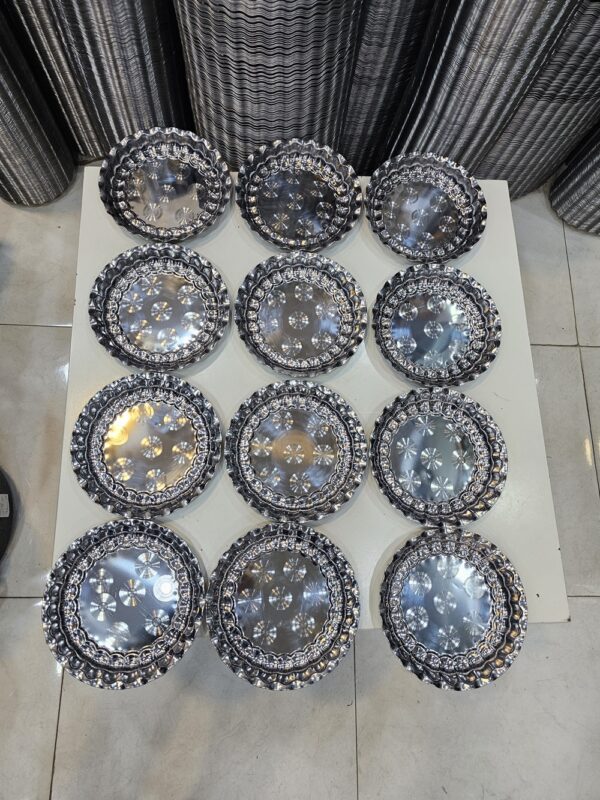 ست سینی سبزی خوری 12عددی استیل - تصویر 2